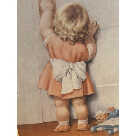 Vtg Prints Bessie Pease Gutmann Calendar Sz 11/14 80s Art Print Nursery Signed - Picture 5 of 14